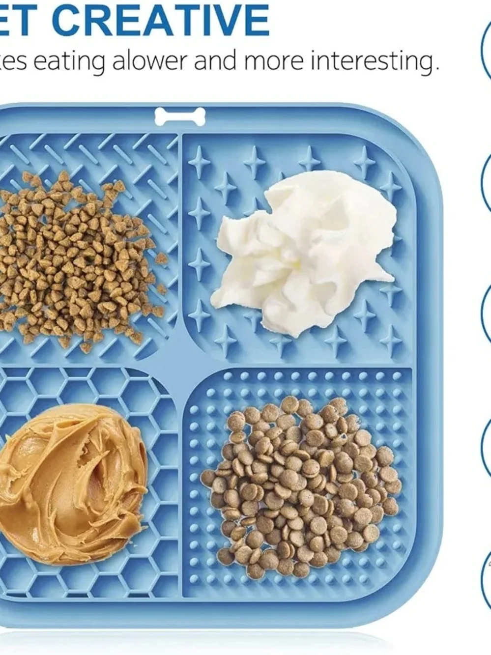 Zonopy Pet Slow Feeder Mat - Light Blue